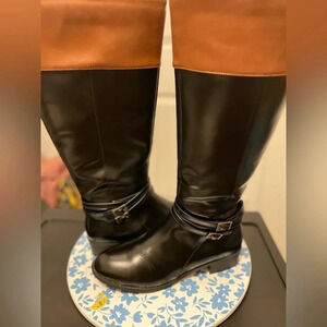 Sonoma women’s trixie black two tone riding boots size 9